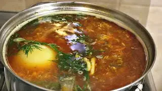 Самый вкусный суп  из обычных продуктов.  Как приготовить незабываемый  рыбный борщ?