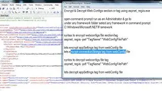 Encrypt & Decrypt Web.Configs section or tag using aspnet_regiis