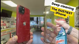 You won’t believe how much dirt came out of this iPhone 😱 #apple #hair #gross #nasty #iphone