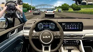 KIA K5 2.5 GT Line - City Car Driving [Steering Wheel Gameplay]