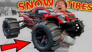 Nastiest Tires on RC Car - Traxxas XRT in snow