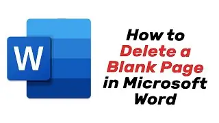 How to get rid of a blank page in Ms word.