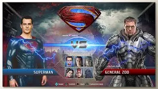 General Zod vs Superman Final Battle with Healthbars