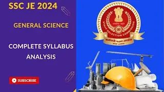 SSC JE 2024 | SCIENCE COMPLETE SYLLABUS | BY Shiv Sir