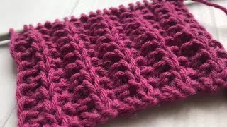 Резинка патронташ спицами 🧶Как вязать резинку патронташ  🧶 Резинка спицами для шарфа