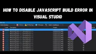 Disable JavaScript Build Errors in Visual Studio (FAST!)