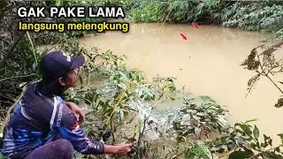 Mancing baung di sungai yg keruh dan banjir