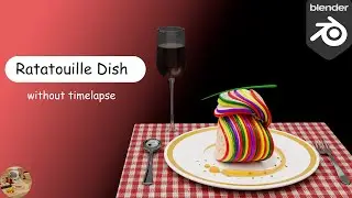 ratatouille in 3d || how to make food in blender || beginner tutorial || easy tutorial in blender