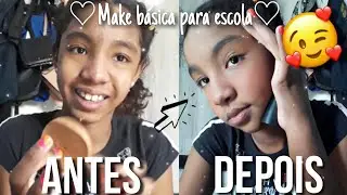 ♡Make básica e simples para ir para escola♡ (Para esconder as manchinhas) 😉💄