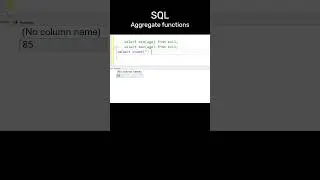 SQL - Aggregate Functions