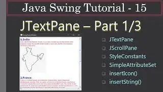 JTextPane, StyleConstants & SimpleAttributeSet Par 1/3 | Java Swing Tutorial #15