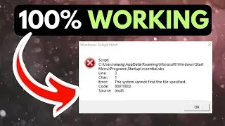 FIX Windows Script Host Error In Appdata The System Cannot Find The File Specified