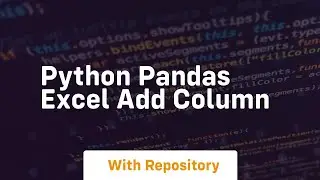 python pandas excel add column