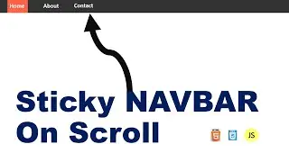 Sticky Navigation Bar on Scroll using JavaScript