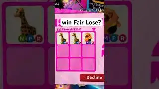 Adopt me Super Mega Rich Trade Win Fair Lose ?