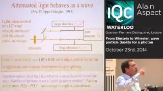 Alain Aspect - From Einstein to Wheeler: wave particle duality for a photon