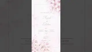 Pink Floral Wedding invitation - 2023 Vertical - Download After Effects Template/Project