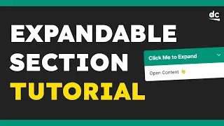 How to Create Expandable Sections with HTML, CSS & JavaScript