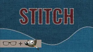 GIMP Text Effects Tutorial - Stitched