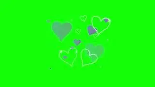 Green Screen Floating heart 6 | Free Download