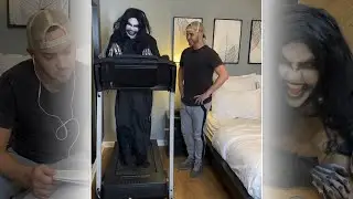 Monster wants to use the treadmill 🧟‍♀️😂