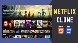 How to Build Responsive Netflix Clone using HTML and CSS - Beginners Tutorial