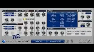 Free Vst  Synthesiser  - Alpha 3  - Sound Demo