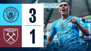 HIGHLIGHTS! PREMIER LEAGUE WINNERS | Man City 3-1 West Ham | Foden (2), Rodri, Kudus goals