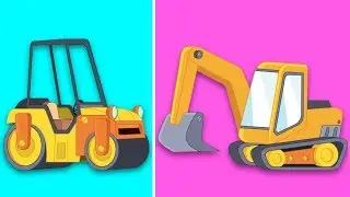 Learn Construction Vehicles Name | Crane Road Roller Digger | Vehicles for Kids by ABC Monsters