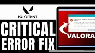VALORANT CRITICAL ERROR HAS OCCURRED FIX