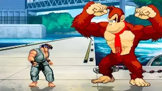 RYU VS DONKEY KONG - HARDEST INSANE EPIC FIGHT!