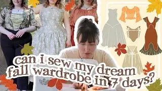 Can I make my dream fall wardrobe in 7 days? 🍂 (mostly) second hand & NO ZIPPERS sewing vlog