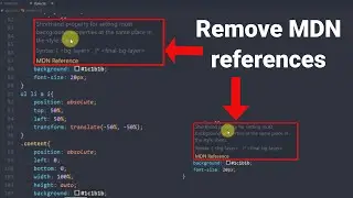 How to Remove MDN  references Developer Hub | 