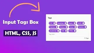 Create Tags Input Box Using HTML & CSS & JavaScript