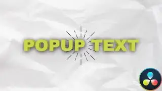 How to make a POPUP TEXT Effect in DaVinci Resolve 18