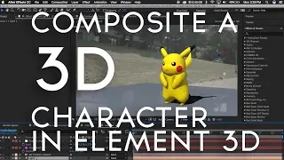 Composite 3D Character in ELEMENT 3D TUTORIAL