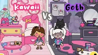 Sfida di arredamento su Toca Life World - 🎀 KAWAII VS GOTH 🦇