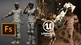 Realistic Military Male&Female Char Creation for UE4 in Fuse CC