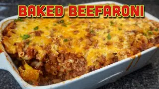 Cheesy Baked Beefaroni Recipe // American Goulash w/ Ground Beef Recipe