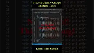 How to Quickly Change Multiple Texts in Visual Studio Code 