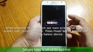 Samsung Galaxy S7 SM-G930A Hard reset