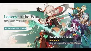 Genshin Impact Leaves in the Wind Character Event Banner - Kaedehara Kazuha