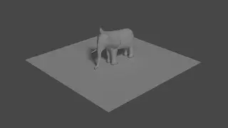 Lowpoly modeling (Elephant) in blender 'Timelapse'