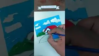 Beautiful scenery painting😍 | #shorts #trending