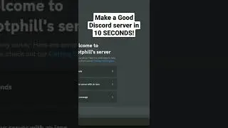 Make a GOOD Discord Server in 10 SECONDS! 😱 #shorts #discord