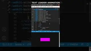 How To Make Text Loader Animation | HTML CSS 