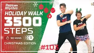 30 MIN CHRISTMAS CARDIO WORKOUT • FAST WALKING LOW IMPACT • Walking Workout #103 •  Keoni Tamayo