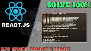 React.js AJV node_module issue | Npm start AJV node_module issue solve | AJV keyword problem solve