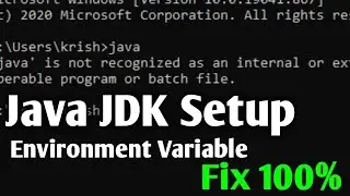 Java JDK Setup PC Environment Variable java not recognized in cmd issues fix 2024 Updated JDK #jdk