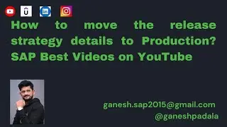 How to move the release strategy details to Production? SAP Best Videos on YouTube